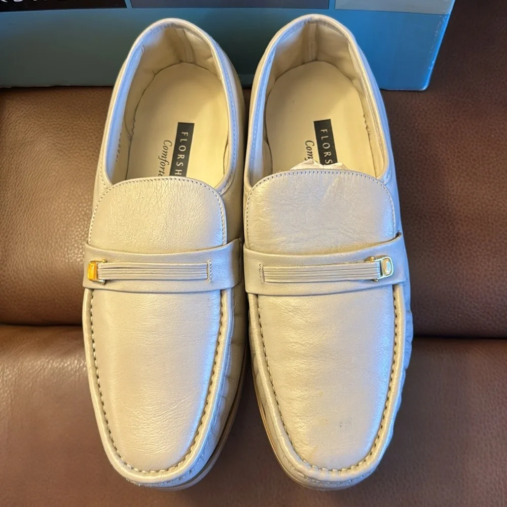 Florsheim men’s Riva comfort tech beige leathered upper & lining shoes